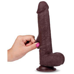 LIKETRUE Gode réaliste Slidy Cock 17 x 4cm Marron